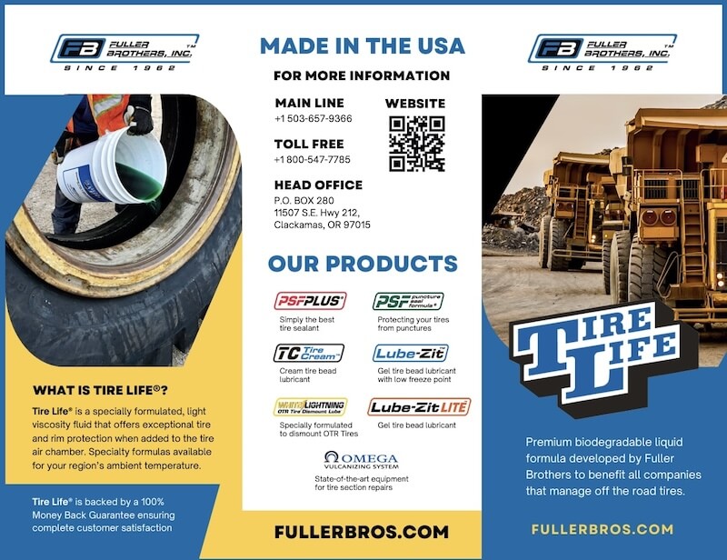 Fuller Bros Tire Life OTR Brochure screenshot